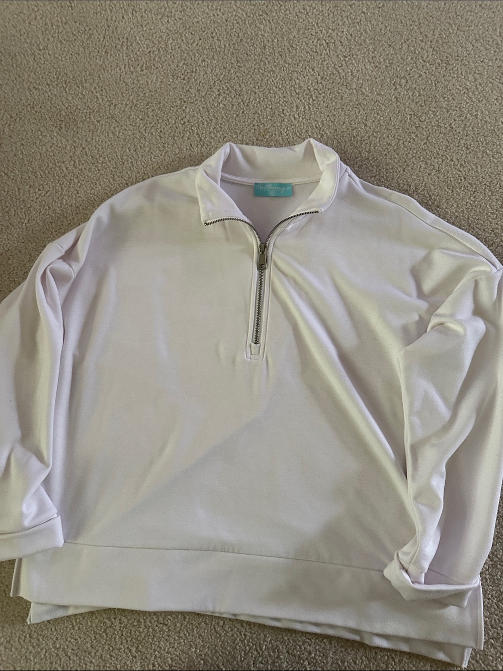 Women's Half-Zip Pullover Sweatshirt - Light Lavender